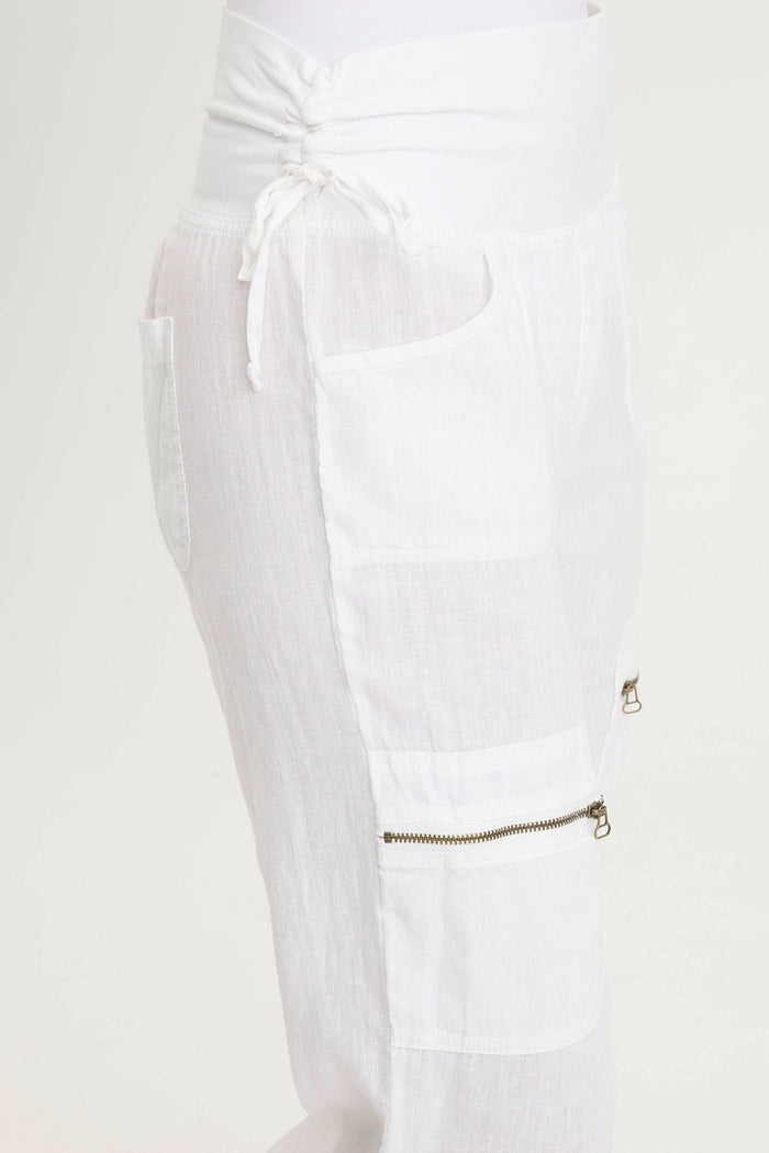 XCVI Amica High Waist Linen Cargo Pant