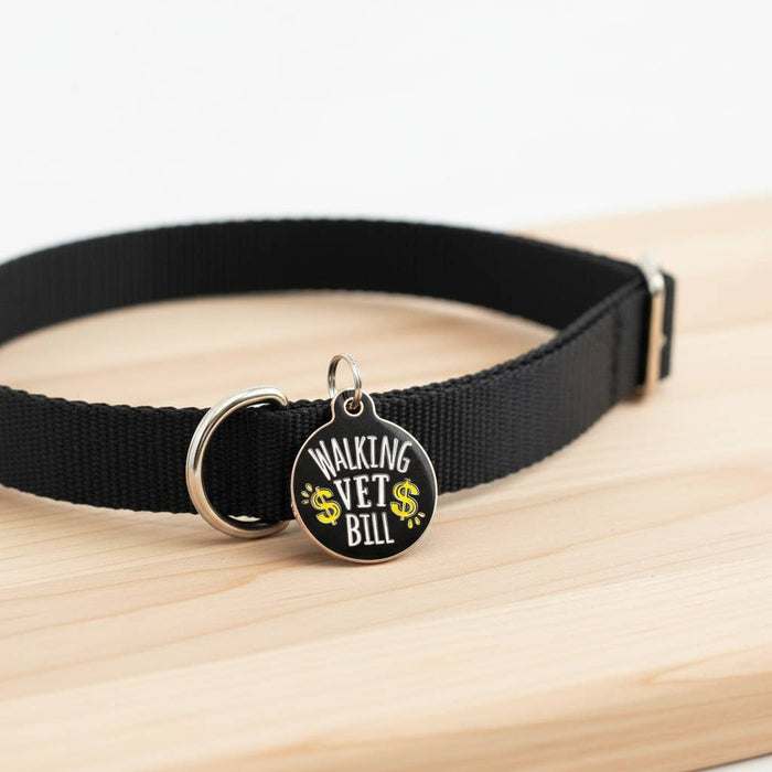 Bad Tags - Dog ID Tag w/ Scannable QR Code - Walking Vet Bill - Dog.Dog.Cat.