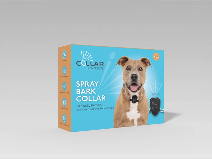 Collar Science Bark Collar - Humane Anti-Bark Training Device for Dogs - Dog.Dog.Cat.