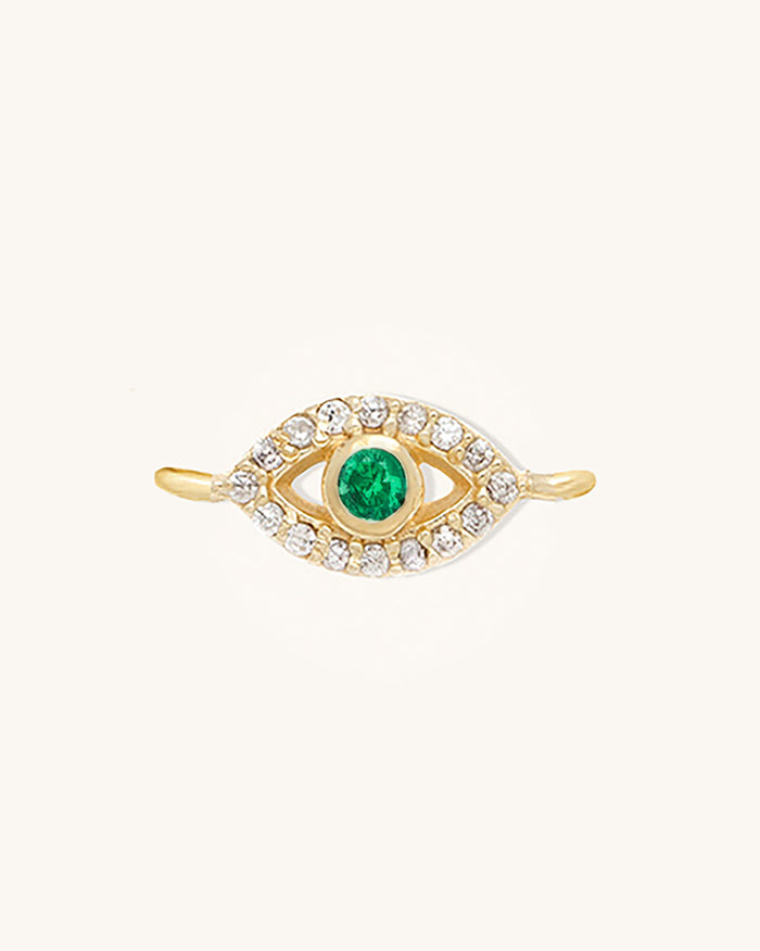 Evil Eye Emerald Connector
