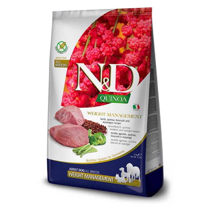 FARMINA DOG QUINOA WEIGHT MANAGEMENT LAMB ADULT MEDIUM/MAXI 15.4LBS - Dog.Dog.Cat.