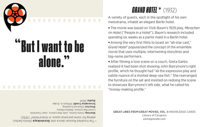 Great Lines from Great Movies 2 Knowledge Cards