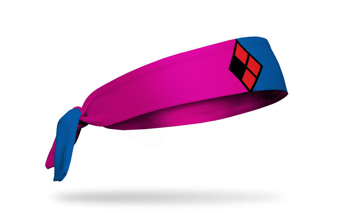 Harley Quinn: Diamonds Pink & Blue Flex Tie Headband - View 2