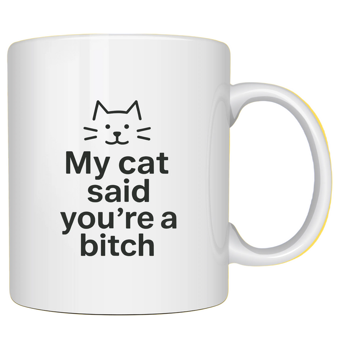 My Cat Said You're A Bitch Coffee Mug - Dog.Dog.Cat.