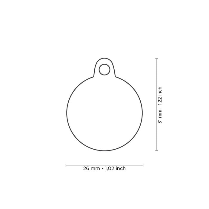MyFamily Bronx "The Boss" Circle Rhombus Dog ID Tag – English Brass