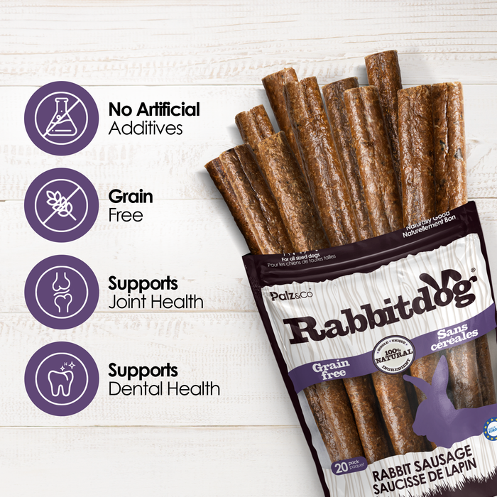 Palz&Co - Rabbitdog Rabbit Sausage Dog Treats - Dog.Dog.Cat.