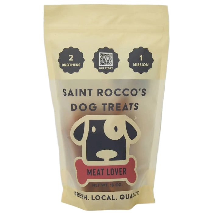 Saint Rocco's Dog Treats package on a white background