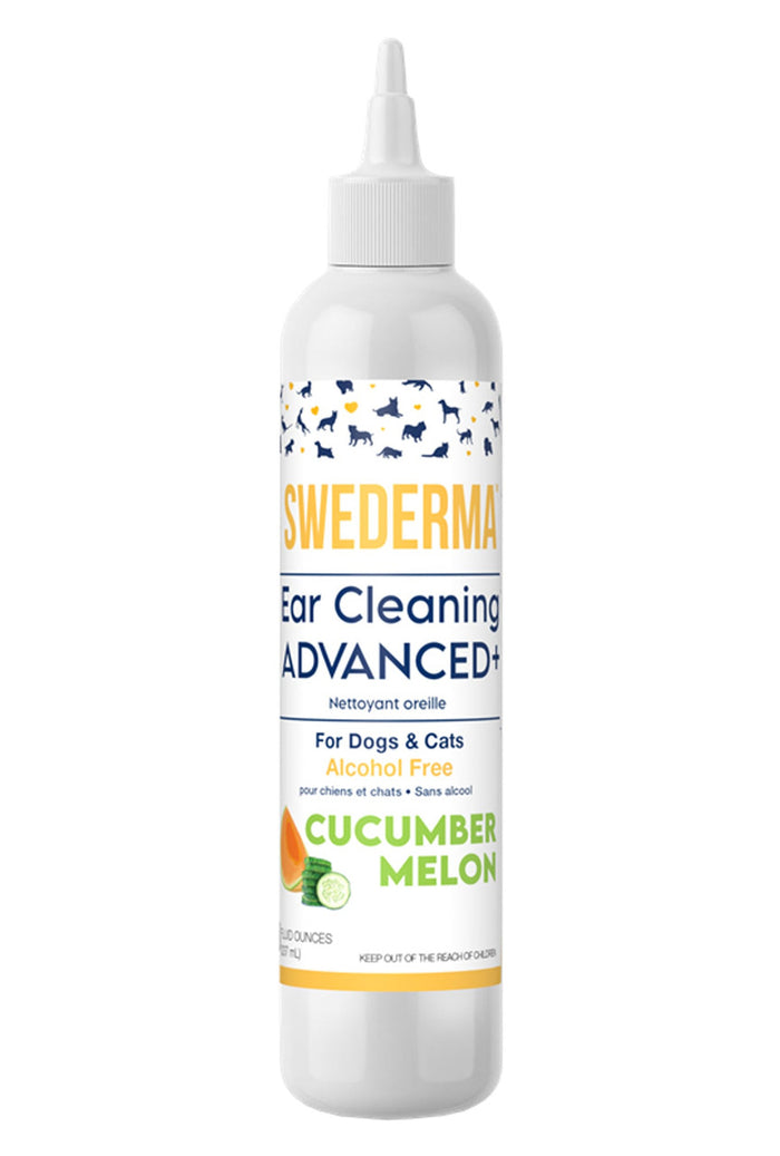 Swederma Ear Cleaning Advanced+ for Dogs & Cats - Cucumber Melon (8 oz) - Dog.Dog.Cat.