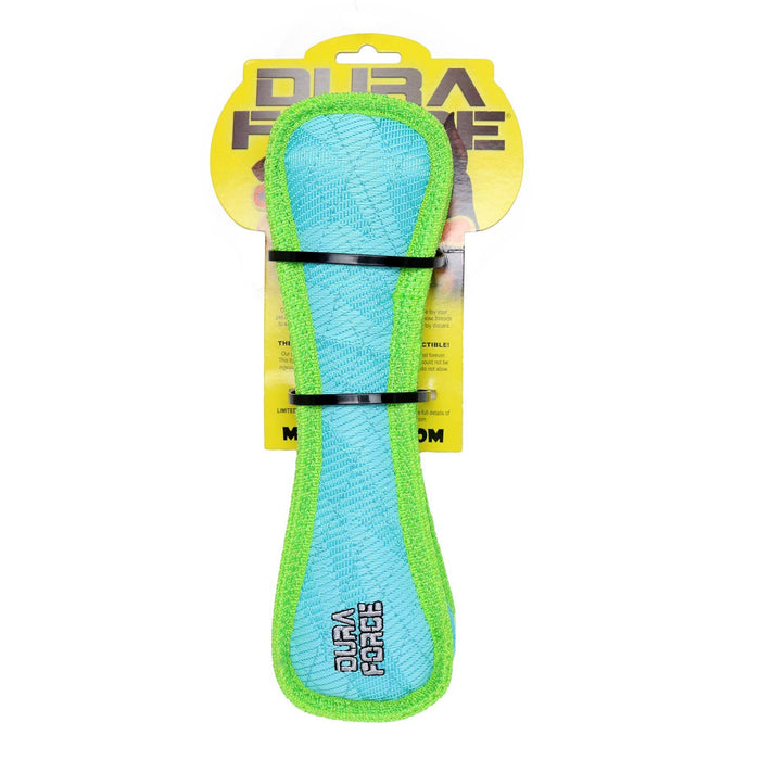 Tuffy Dog Toys - VIP Products - DuraForce Bone Tiger - Blue/Green, Durable, Squeaky Dog Toy - Dog.Dog.Cat.
