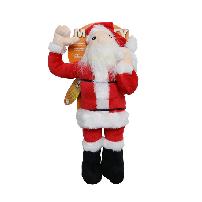 Tuffy Dog Toys - VIP Products - Mighty Arctic Santa - Christmas, Plush, Squeaky Dog Toy - Dog.Dog.Cat.