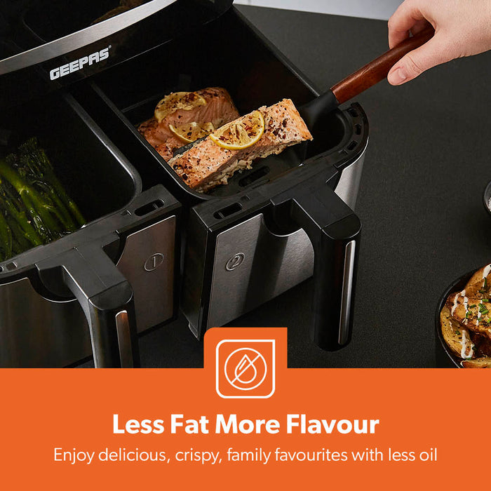 10-In-1 Digital Rapid Vortex Dual Basket Air Fryer 9L