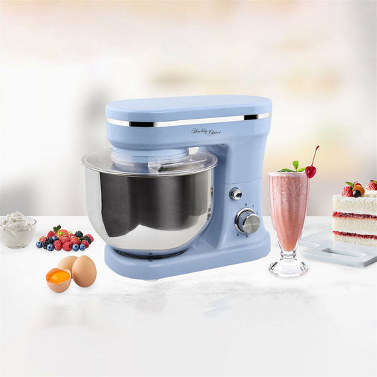 1200W Mix Master 5L Kitchen Stand Mixer w/Bowl/Whisk/Beater - Blue-#product_category#-Home Living Store