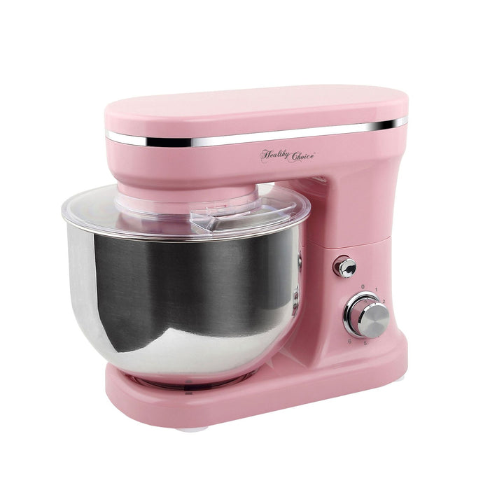 1200W Mix Master 5L Kitchen Stand Mixer w/Bowl/Whisk/Beater - Pink-#product_category#-Home Living Store