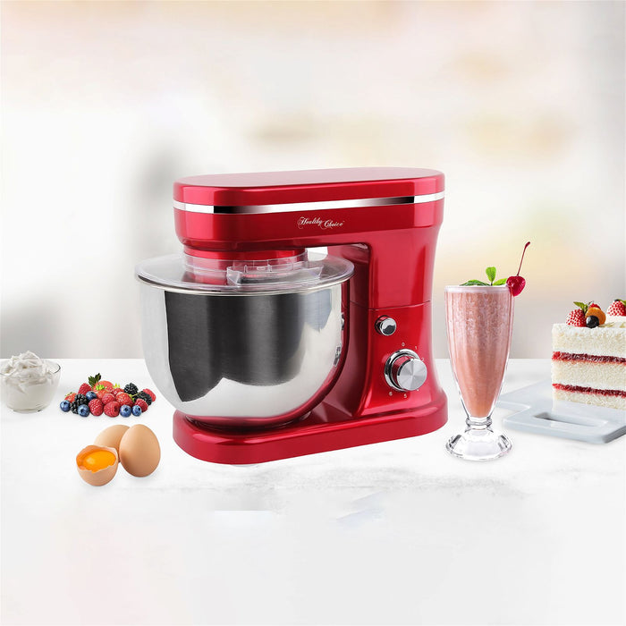 1200W Mix Master 5L Kitchen Stand Mixer w/Bowl/Whisk/Beater - Red-#product_category#-Home Living Store