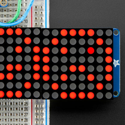 16 x 8 1.2" LED Matrix + Backpack - Ultra Bright Round Red LEDs by Adafruit - The Pi Hut
