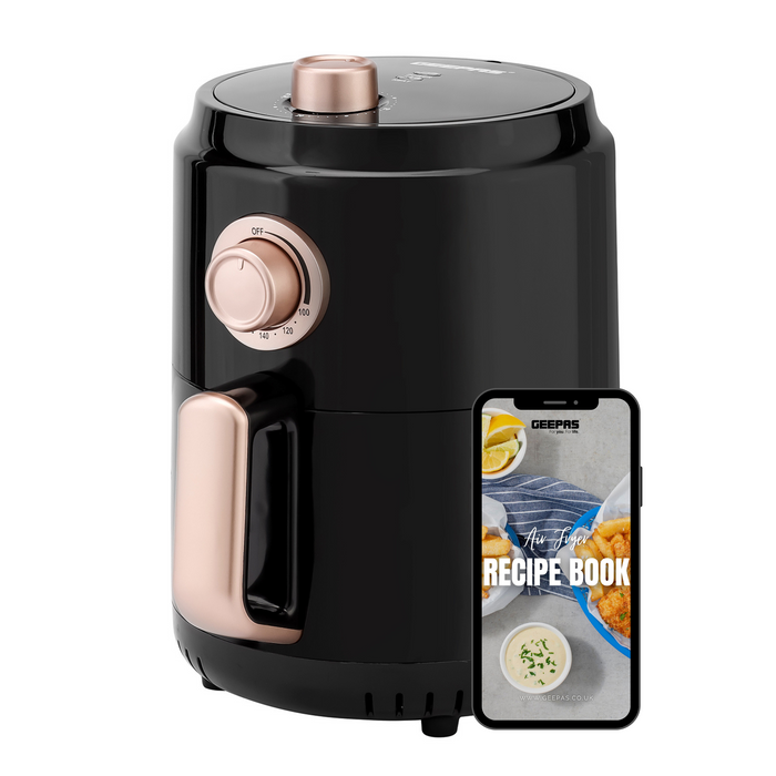 1.8L Rose Gold Vortex Manual Air Fryer + Recipe E-Book