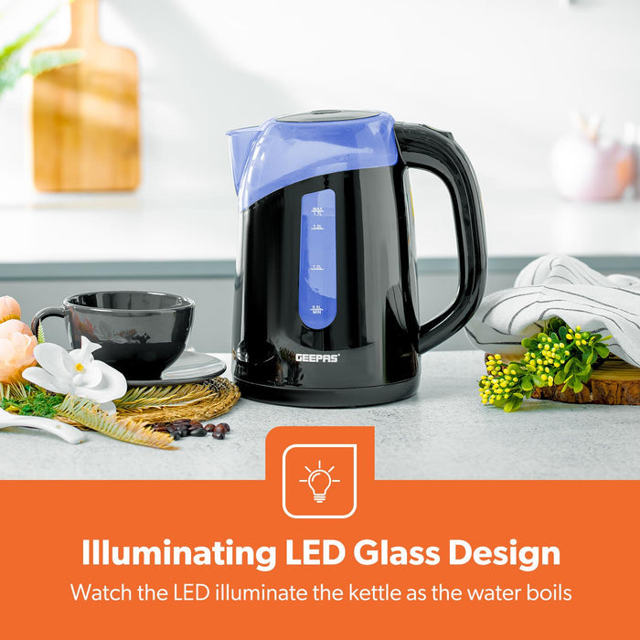 2 Slice Toaster & Illuminating LED Electric Kettle Set