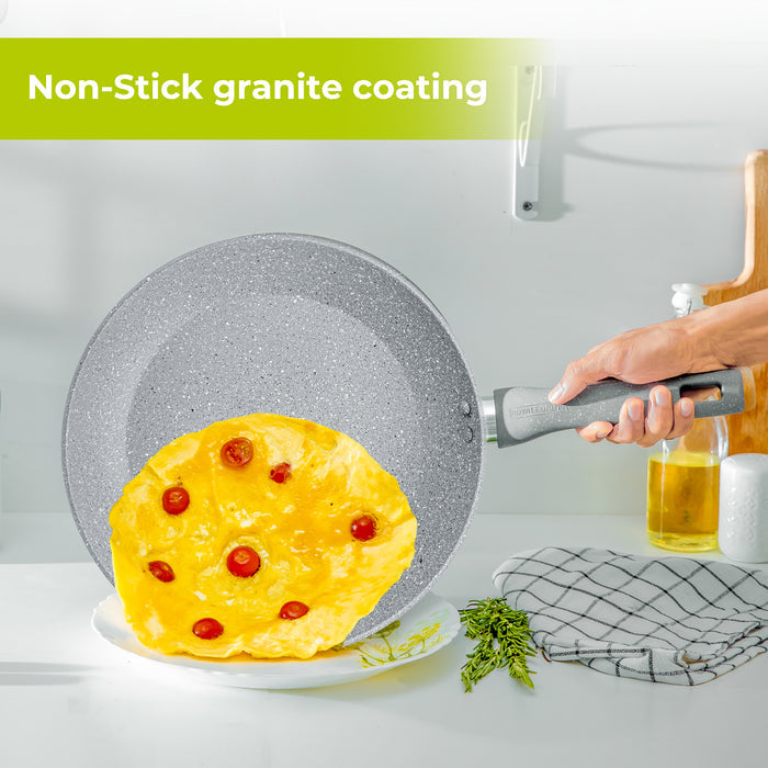 26cm Aluminium Non-Stick Frying Pan with Glass Lid