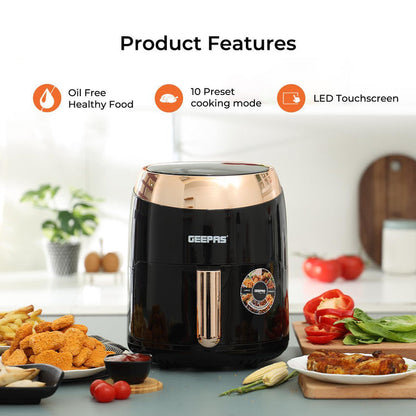 3.5L Rose Gold Digital 'Vortex' Air Fryer + Free Recipe E-Book