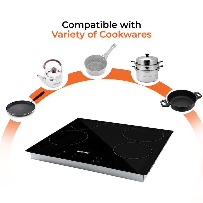 4-Burner Smart Digital Control Built-In Infrared Hob