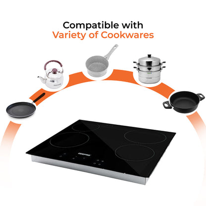 4-Burner Smart Digital Control Built-In Infrared Hob
