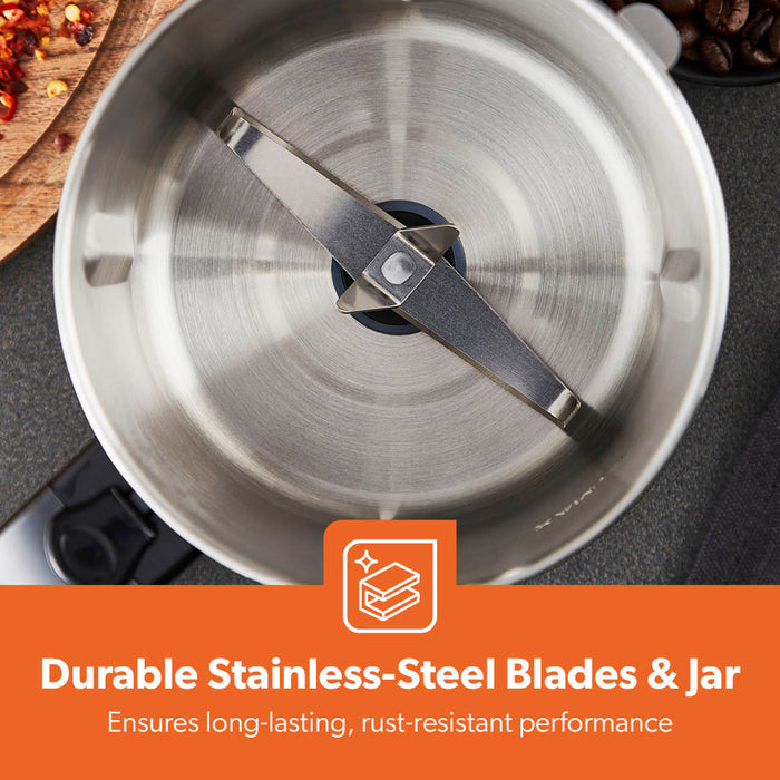 450W Electric Stainless Steel Wet & Dry Spice Grinder