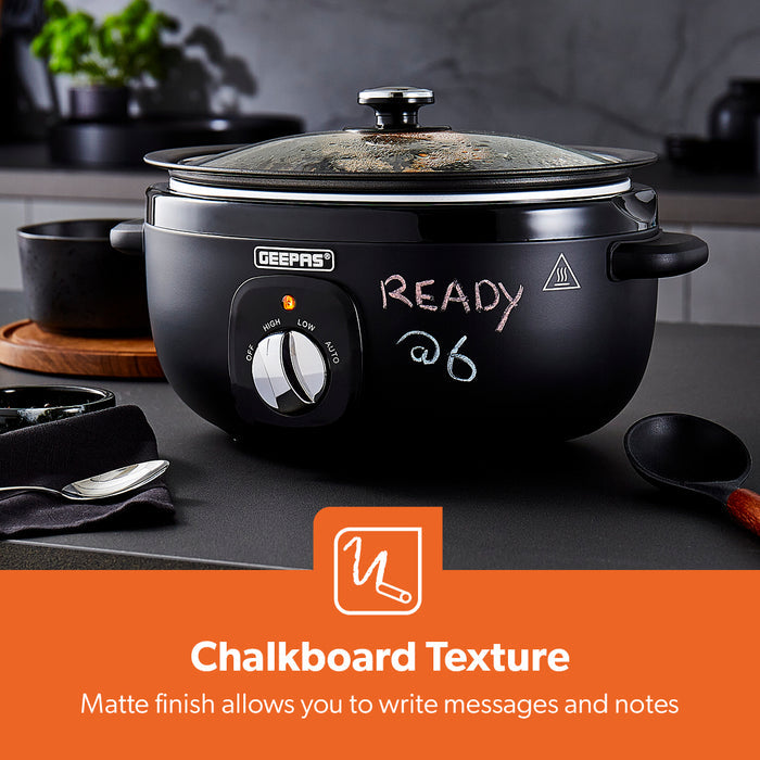 6.5L Black Matt Premium Electric Multi Slow Cooker