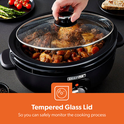 6.5L Black Matt Premium Electric Multi Slow Cooker