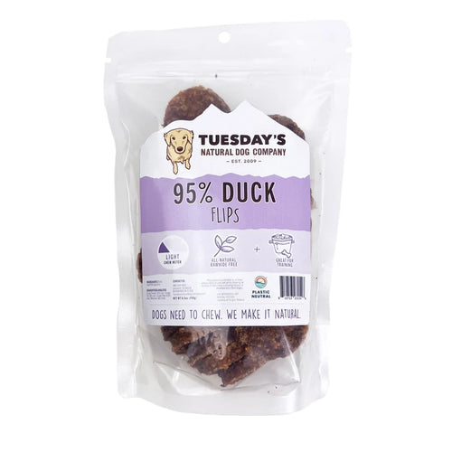 95% Meat Flips-Duck Dog Treats : 8.5 oz - Dog.Dog.Cat.