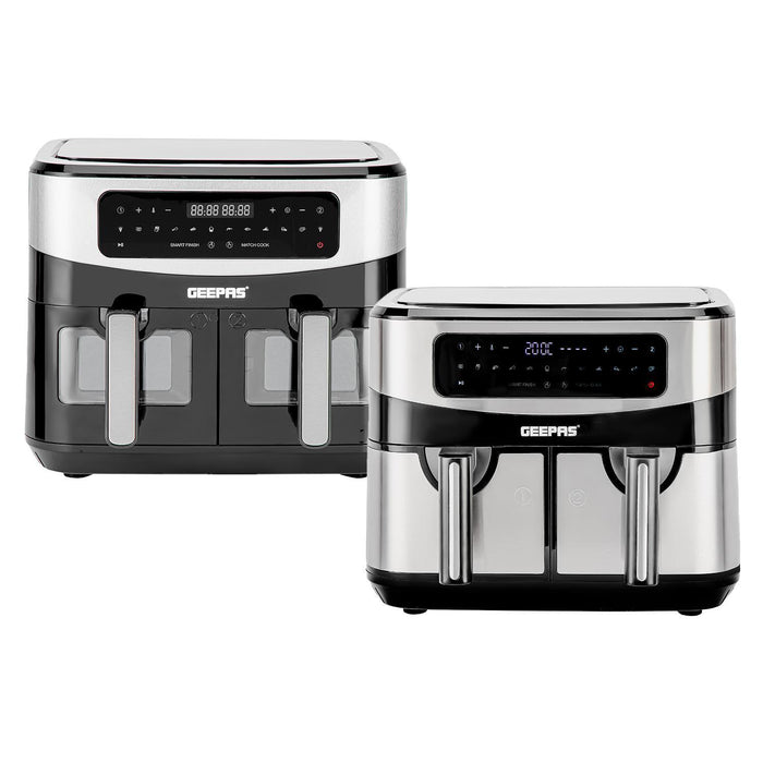 9L Twin XL Vortex Dual Basket Air Fryers Rapid - Digital Touchscreen