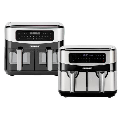 9L Twin XL Vortex Dual Basket Air Fryers Rapid - Digital Touchscreen