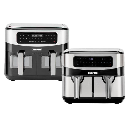 9L Twin XL Vortex Dual Basket Air Fryers Rapid - Digital Touchscreen