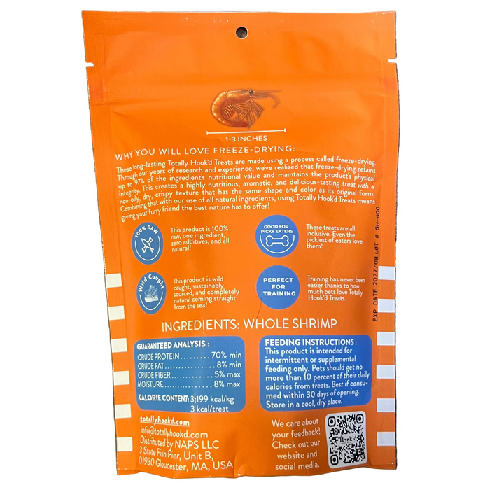 Totally Hook'd Freeze Dried Whole Shrimp - Dog.Dog.Cat.