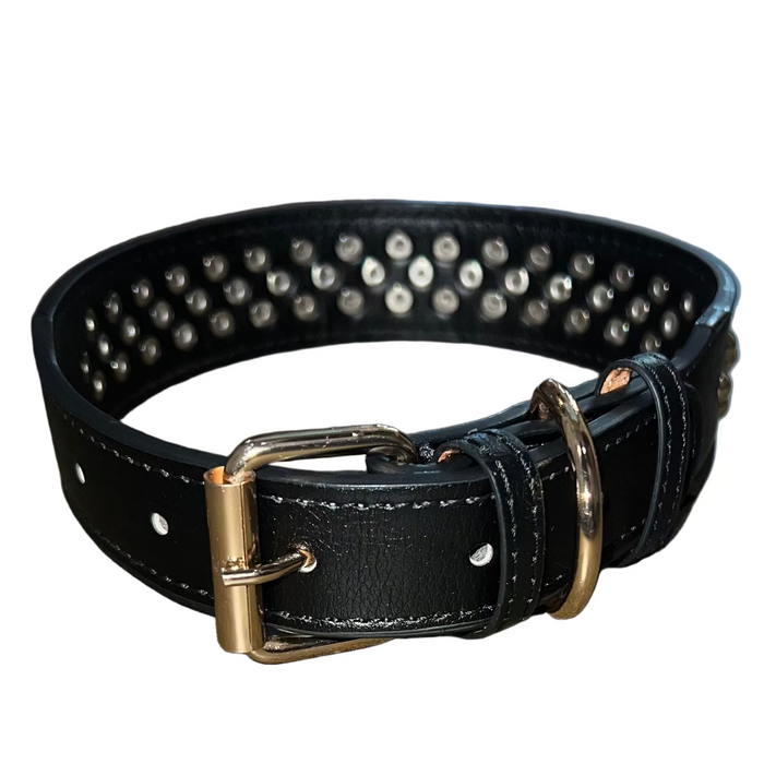 Rivet Studded Dog Collar - Dog.Dog.Cat.