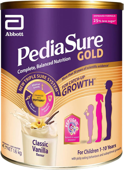 Abbott PediaSure Gold With PeptiGroTM Classic Vanilla 1.6kg