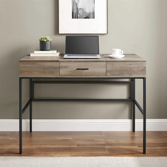 ADEPT Modern Desk in Rustic Oak Finish by Urban Style-#product_category#-Home Living Store