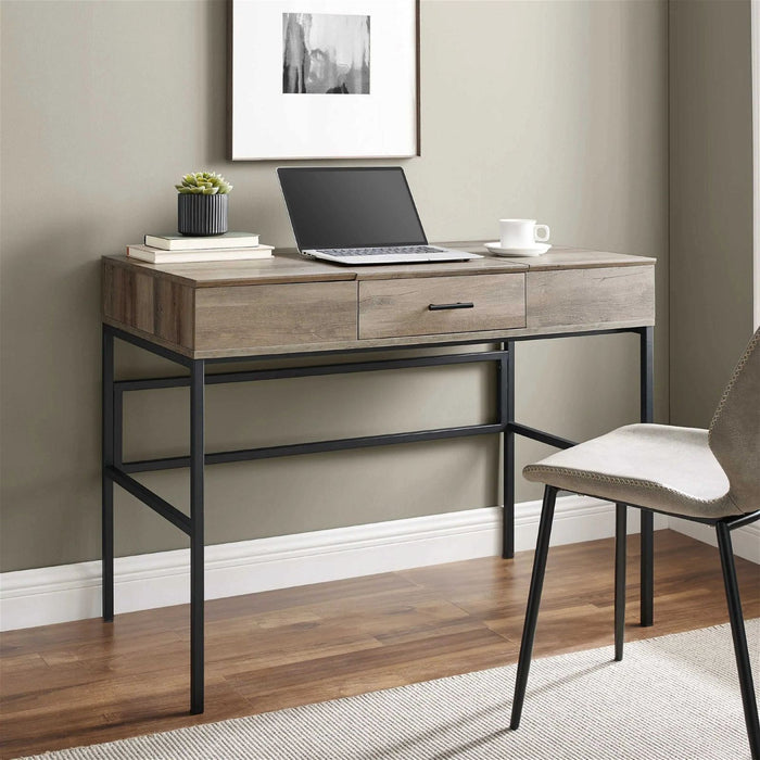 ADEPT Modern Desk in Rustic Oak Finish by Urban Style-#product_category#-Home Living Store