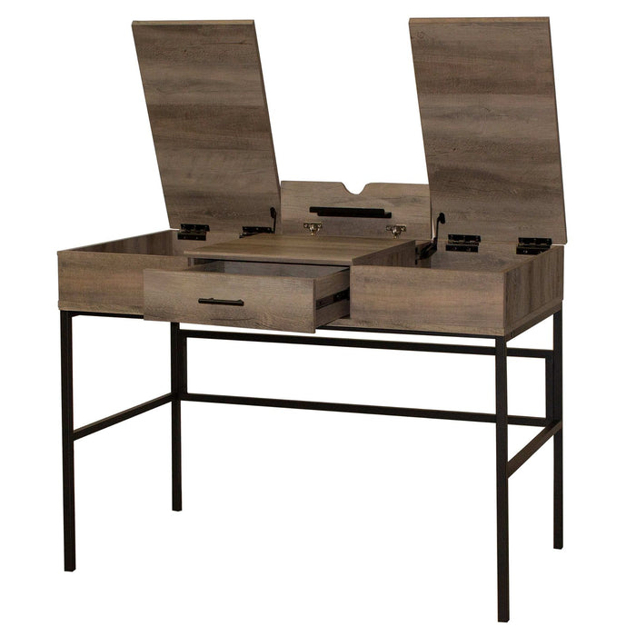 ADEPT Modern Desk in Rustic Oak Finish by Urban Style-#product_category#-Home Living Store