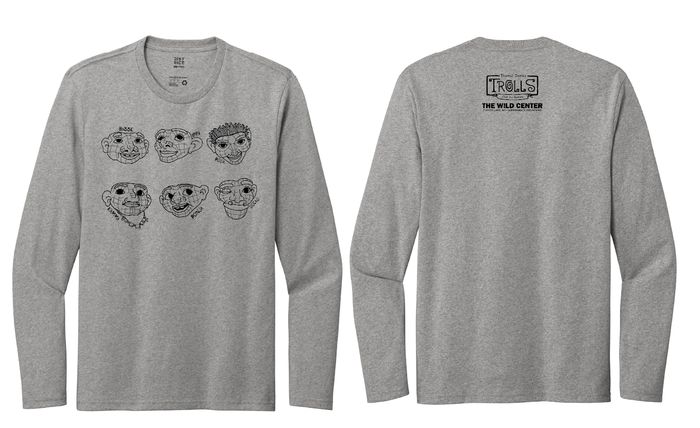 Adult Troll Heads Long Sleeve Shirt