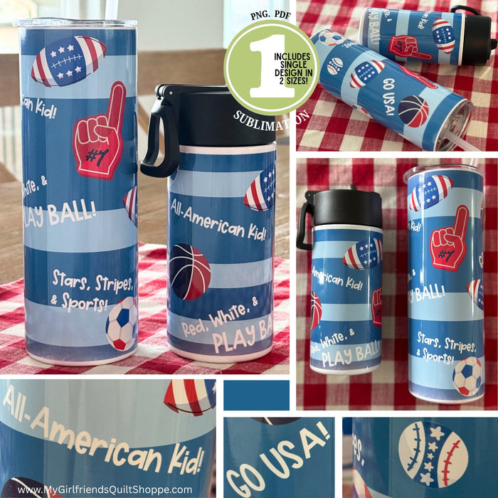 All-American Kid (Sports) (Downloadable Sublimation Design)