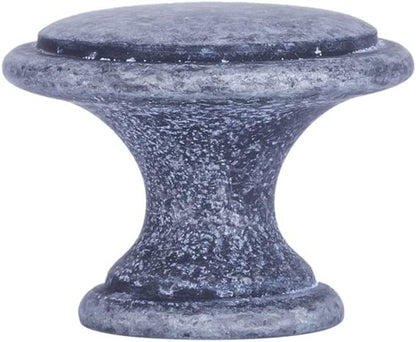 Amazon Basics Button Mushroom Cabinet Knob 1.25inch Diameter Antique Silver 10Pack