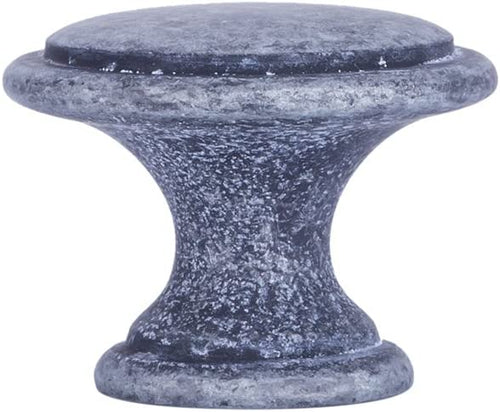 Amazon Basics Button Mushroom Cabinet Knob 1.25inch Diameter Antique Silver 10Pack