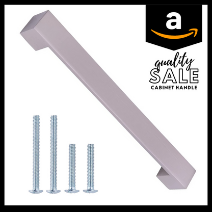 Amazon Basics Short Modern Cabinet Pull Handle 10-Pack Satin Nickel