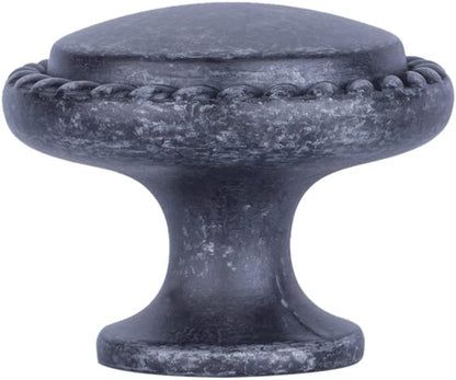AmazonBasics AB900AS10 Cabinet Knob 1.25in Diameter Antique Silver 25Pack