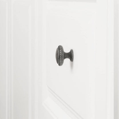 AmazonBasics AB900AS10 Cabinet Knob 1.25in Diameter Antique Silver 25Pack