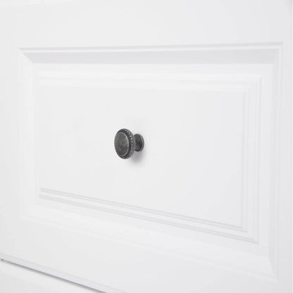 AmazonBasics AB900AS10 Cabinet Knob 1.25in Diameter Antique Silver 25Pack
