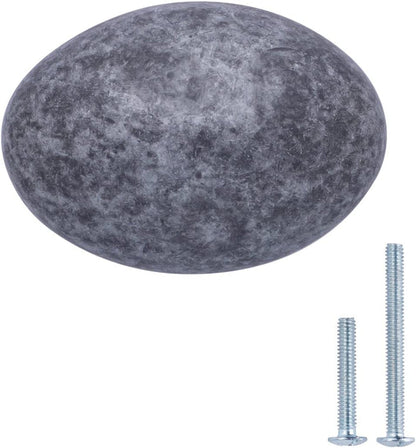 AmazonBasics Football Cabinet Knob 1.38in Diameter Antique Silver 10Pack