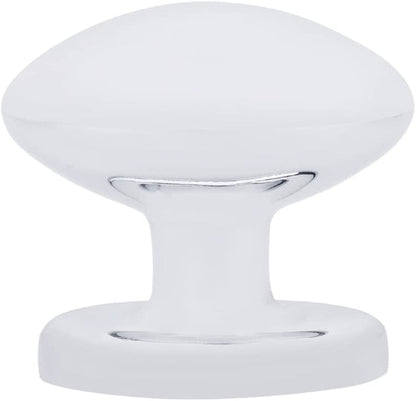 AmazonBasics Football Cabinet Knob 1.38in Diameter Polished Chrome 10Pack