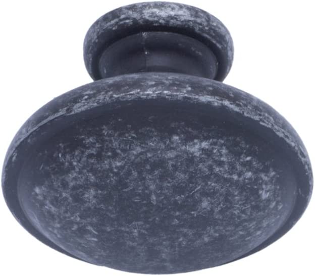 AmazonBasics Mushroom Cabinet Knob 1.19in Diameter Antique Silver 25Pack