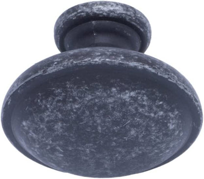 AmazonBasics Mushroom Cabinet Knob 1.19in Diameter Antique Silver 25Pack